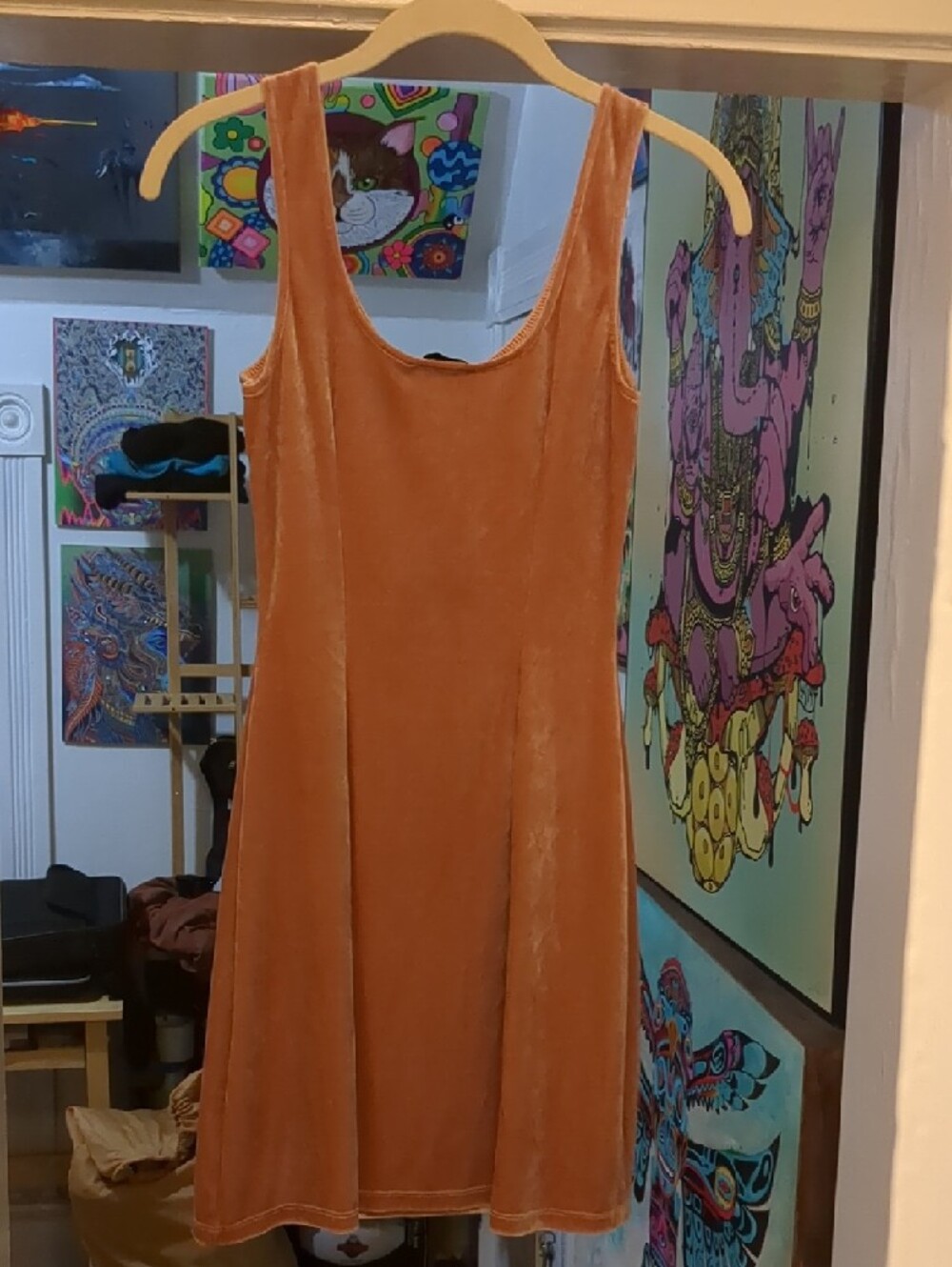 AYM Paxton Mini Dress In Pink Velvet - Picture 6 of 8